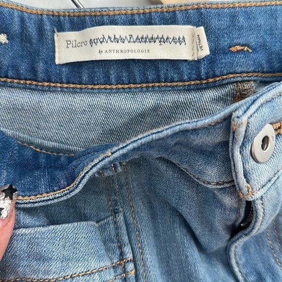 Anthropologie Pilcro jeans light denim front seam sz 26 - Picture 3 of 11